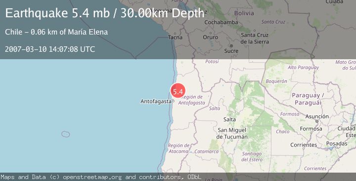 Map of ANTOFAGASTA, CHILE