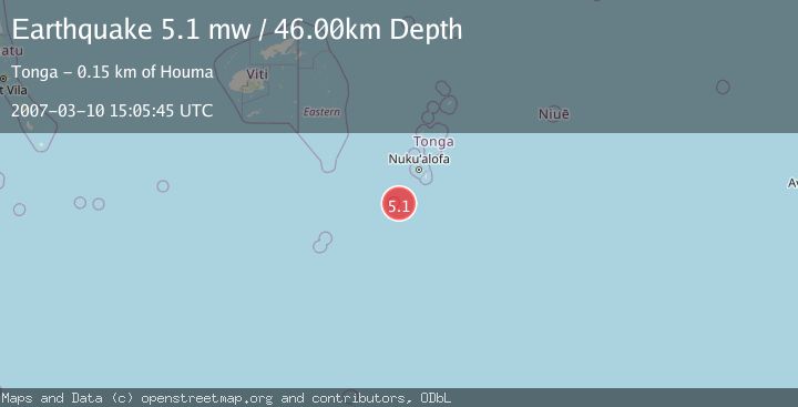 Map of SOUTH OF FIJI ISLANDS
