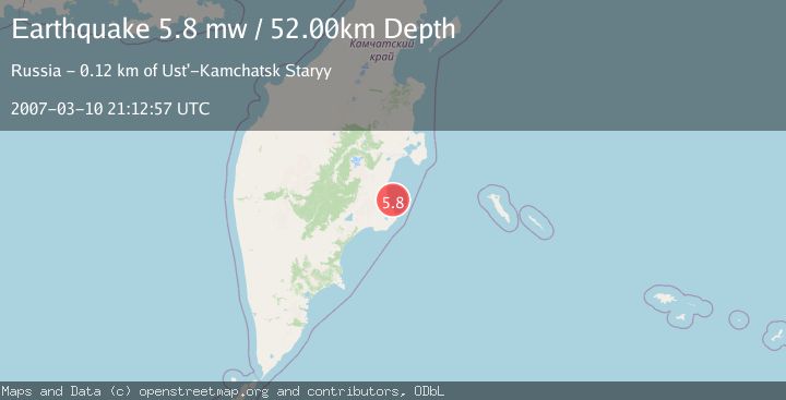 Map of NEAR EAST COAST OF KAMCHATKA