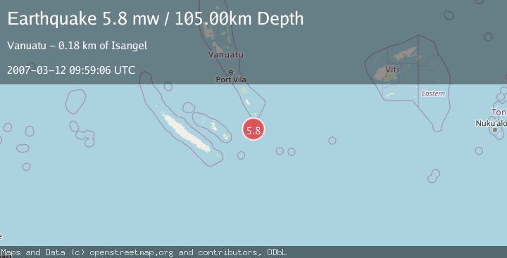 Map of SOUTHEAST OF LOYALTY ISLANDS