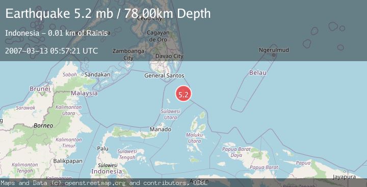 Map of KEPULAUAN TALAUD, INDONESIA