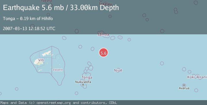 Map of SAMOA ISLANDS REGION