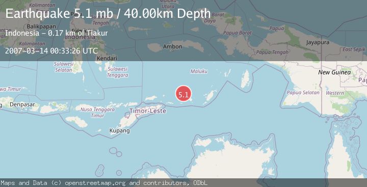 Map of KEPULAUAN BABAR, INDONESIA