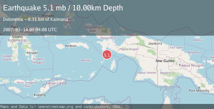 Map of NEAR S COAST OF PAPUA, INDONESIA