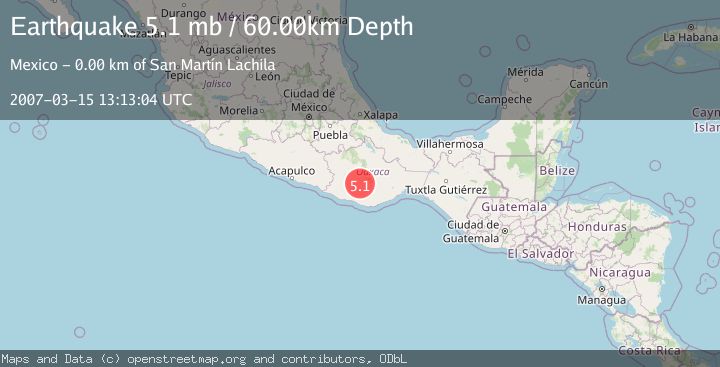 Map of OAXACA, MEXICO