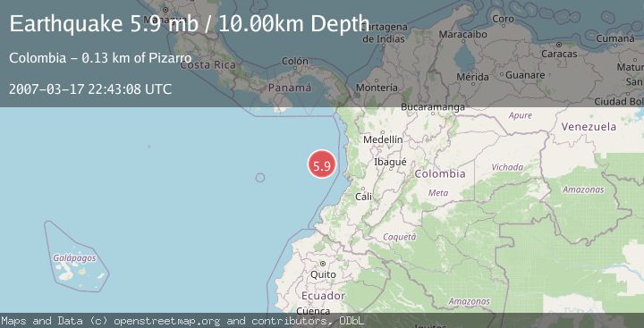 Map of SOUTH OF PANAMA