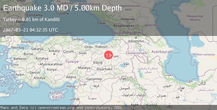 Map of EASTERN TURKEY