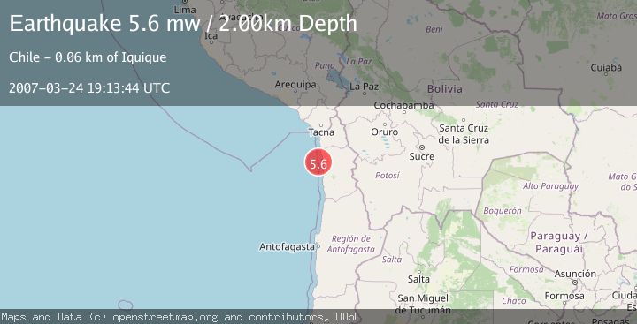 Map of OFFSHORE TARAPACA, CHILE