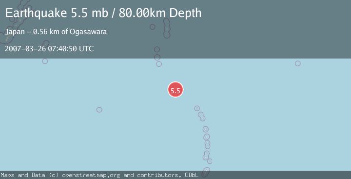 Map of VOLCANO ISLANDS, JAPAN REGION