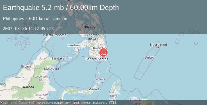 Map of MINDANAO, PHILIPPINES