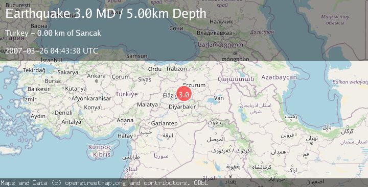 Map of EASTERN TURKEY