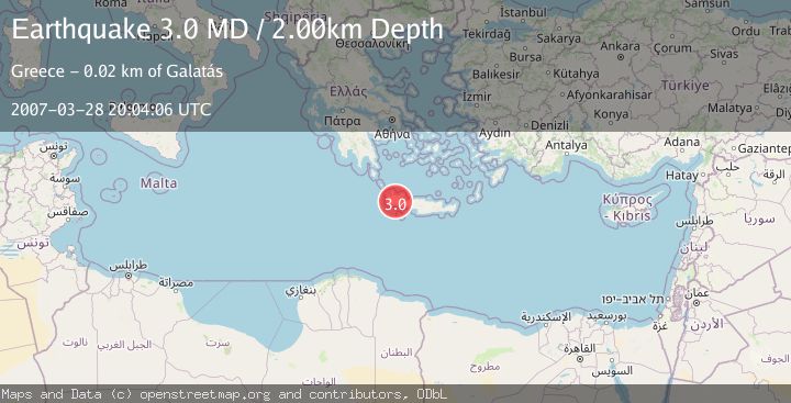 Map of CRETE, GREECE