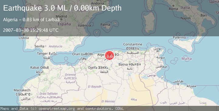 Map of NORTHERN ALGERIA