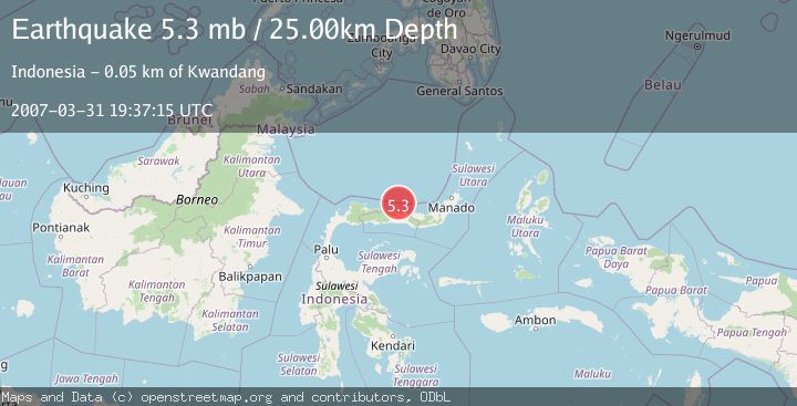 Map of MINAHASA, SULAWESI, INDONESIA