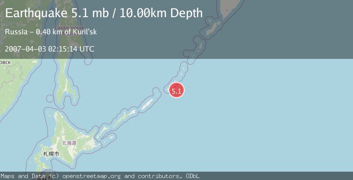 Map of KURIL ISLANDS