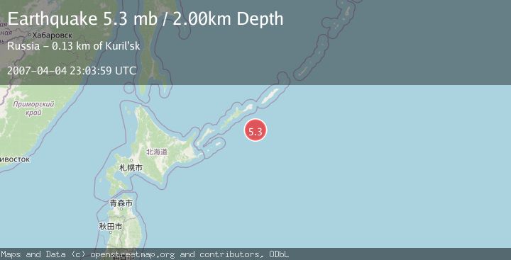 Map of KURIL ISLANDS