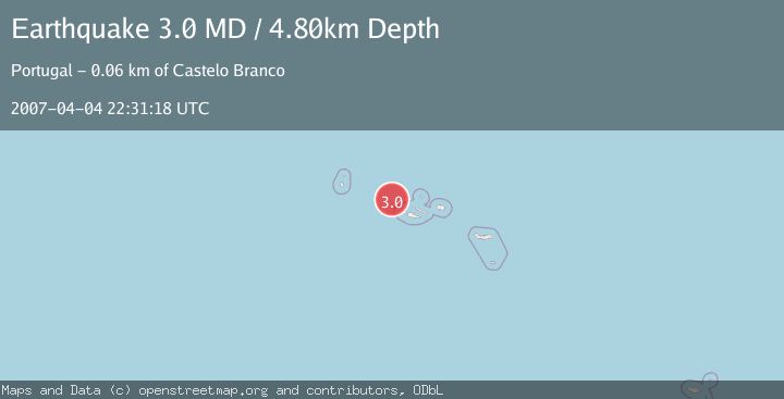 Map of AZORES ISLANDS, PORTUGAL