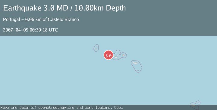 Map of AZORES ISLANDS, PORTUGAL