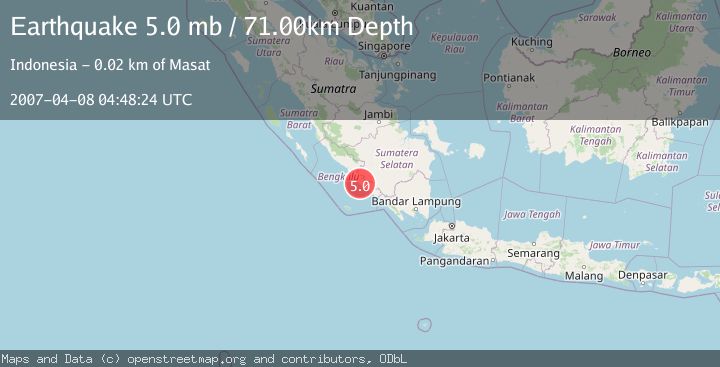 Map of SOUTHERN SUMATRA, INDONESIA