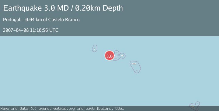 Map of AZORES ISLANDS, PORTUGAL
