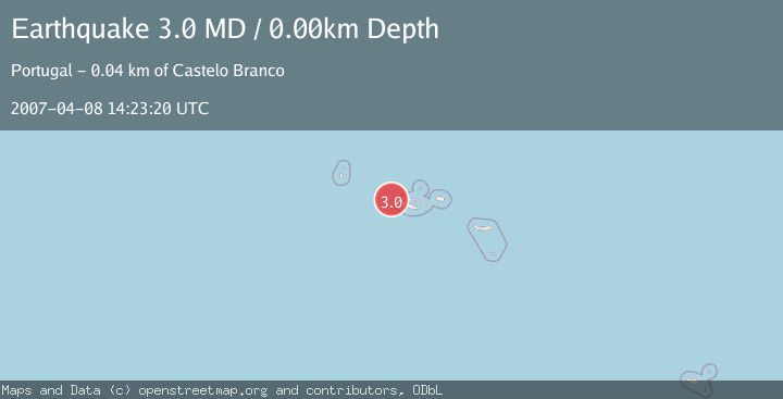 Map of AZORES ISLANDS, PORTUGAL