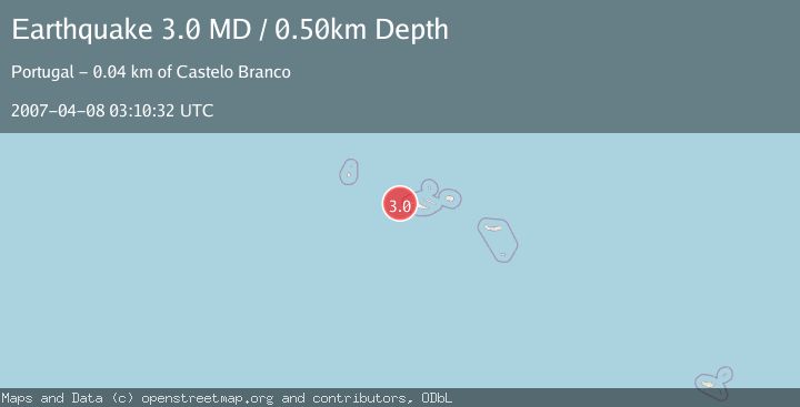 Map of AZORES ISLANDS, PORTUGAL