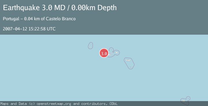 Map of AZORES ISLANDS, PORTUGAL