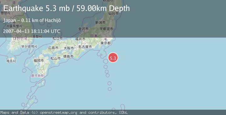 Map of IZU ISLANDS, JAPAN REGION