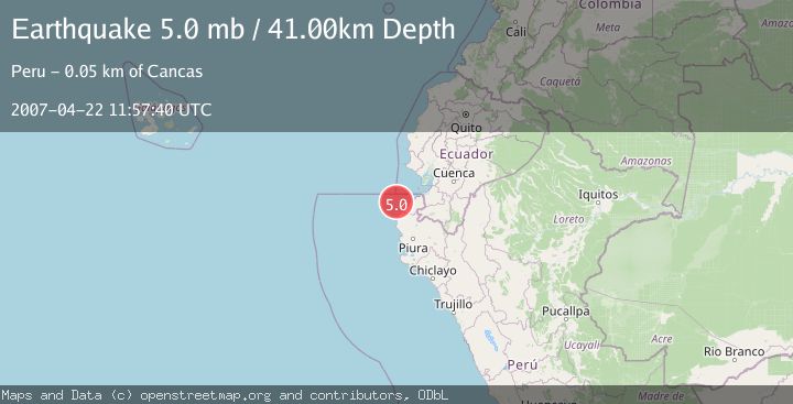 Map of NEAR COAST OF NORTHERN PERU
