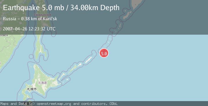 Map of KURIL ISLANDS
