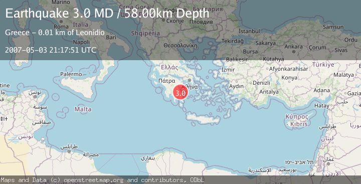 Map of SOUTHERN GREECE