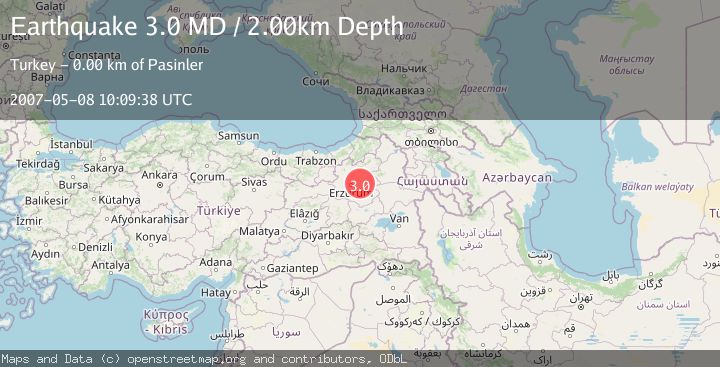 Map of EASTERN TURKEY
