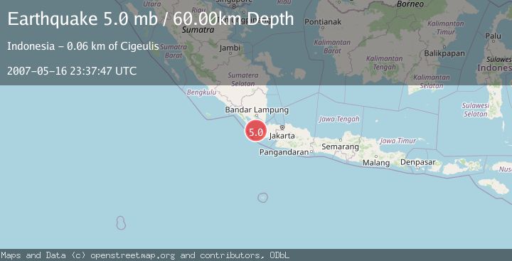 Map of SUNDA STRAIT, INDONESIA