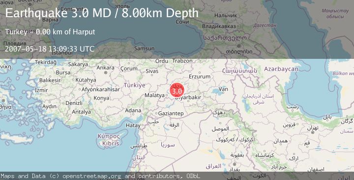 Map of EASTERN TURKEY