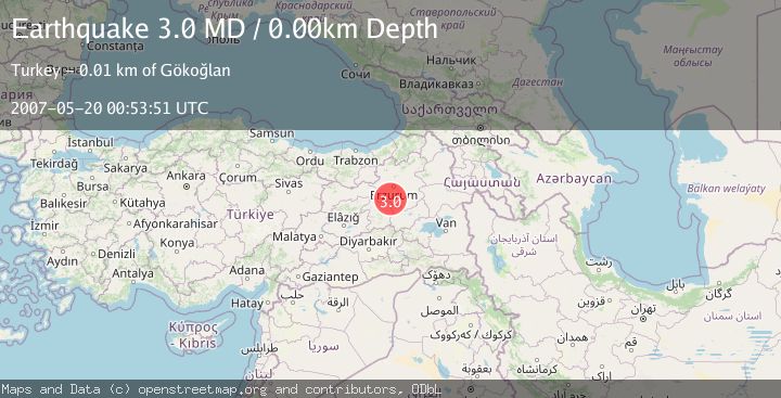Map of EASTERN TURKEY