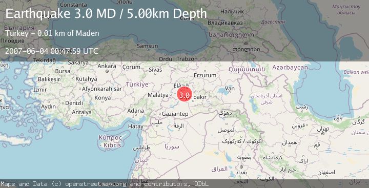 Map of EASTERN TURKEY