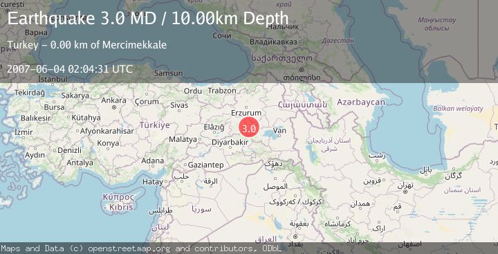 Map of EASTERN TURKEY