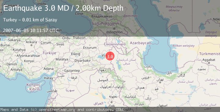 Map of TURKEY-IRAN BORDER REGION