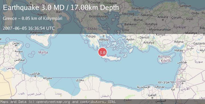 Map of CRETE, GREECE