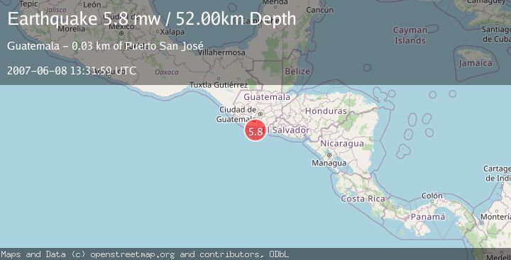 Map of OFFSHORE GUATEMALA