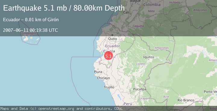 Map of NEAR COAST OF ECUADOR