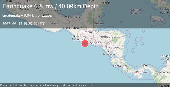 Map of OFFSHORE GUATEMALA