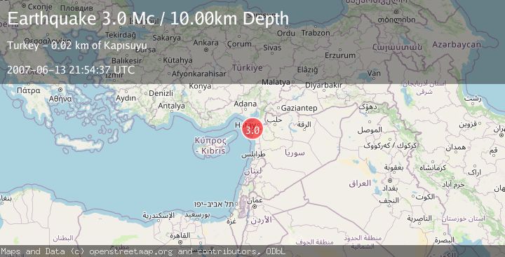 Map of NEAR THE COAST OF SYRIA