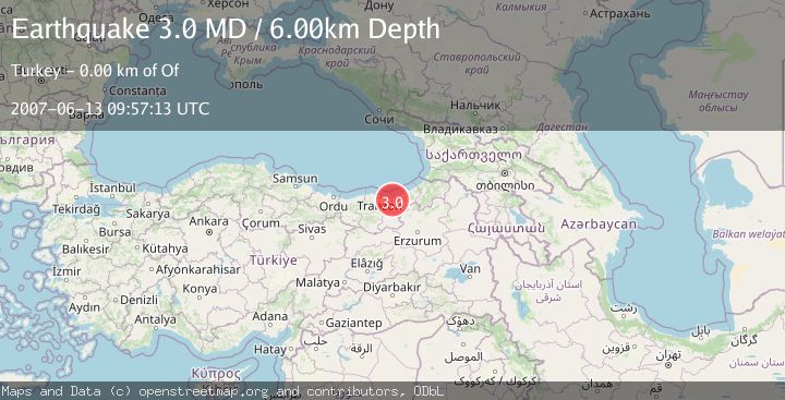 Map of EASTERN TURKEY