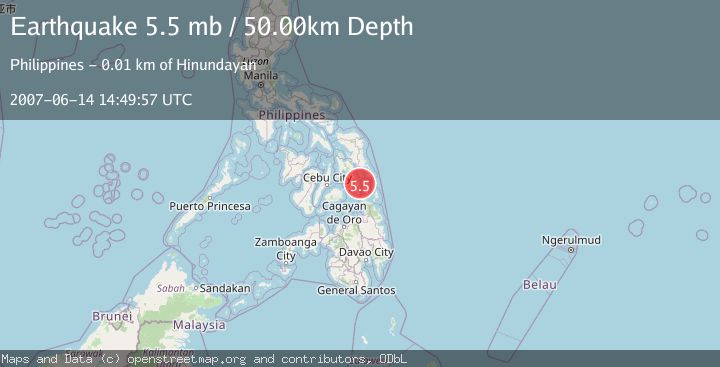 Map of LEYTE, PHILIPPINES