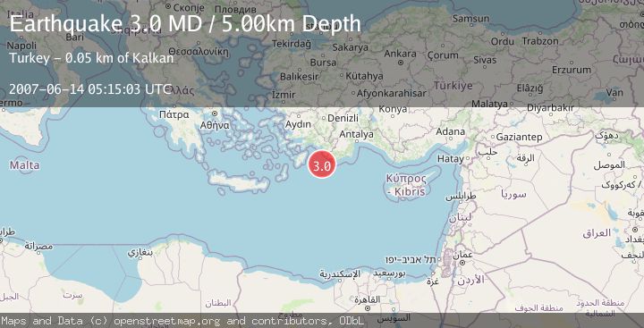 Map of EASTERN MEDITERRANEAN SEA