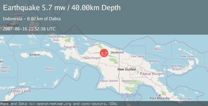 Map of PAPUA, INDONESIA