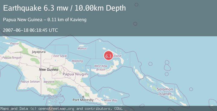 Map of NEW IRELAND REGION, P.N.G.
