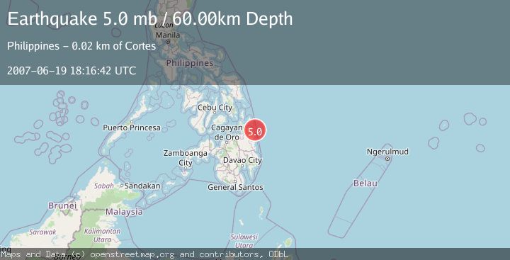 Map of MINDANAO, PHILIPPINES