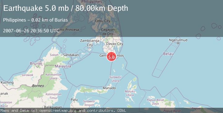 Map of MINDANAO, PHILIPPINES